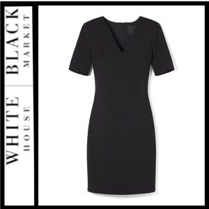White House Black Market Black Midi Dress